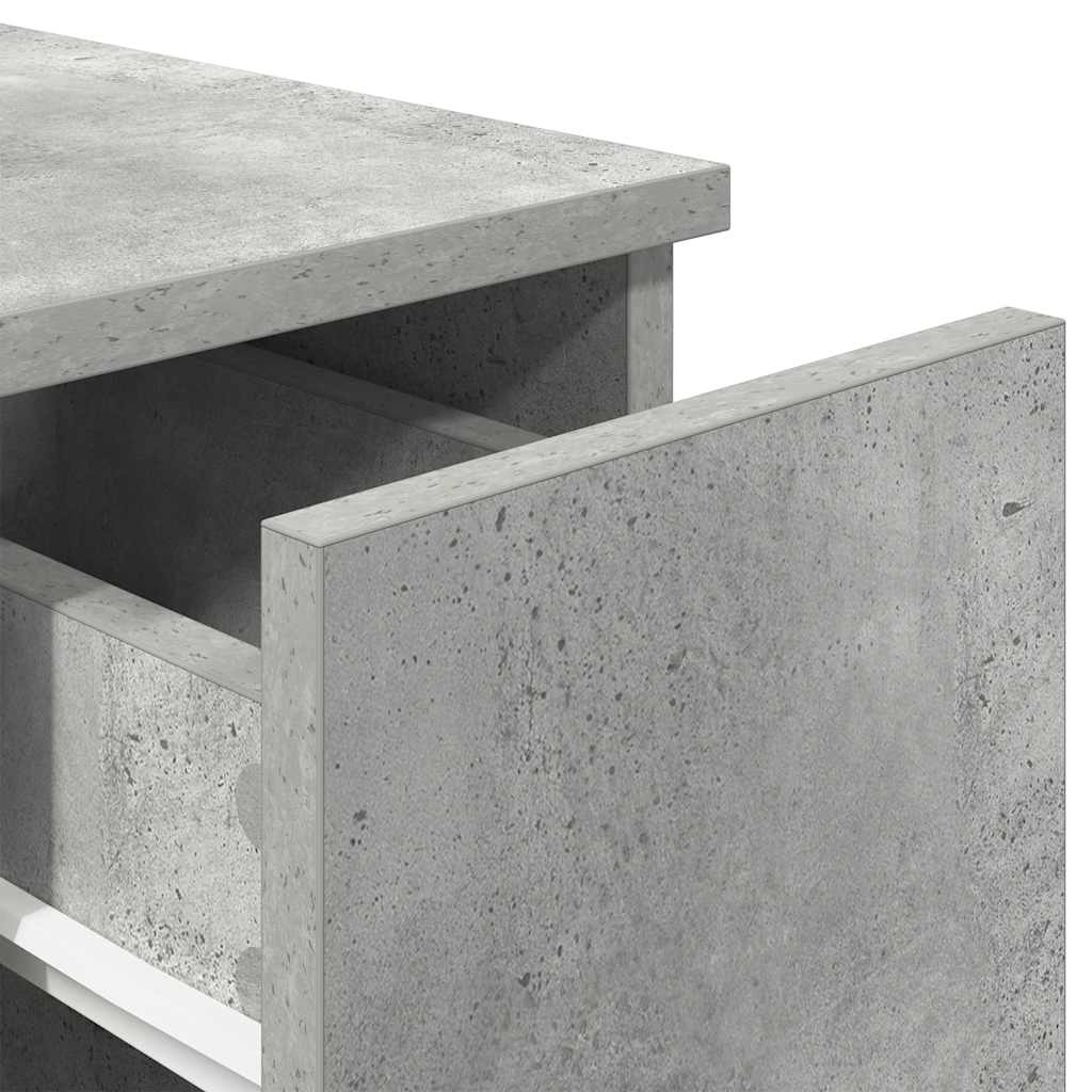 Bedside Cabinets with Drawer 2 pcs Concrete Grey 20x36x60 cm